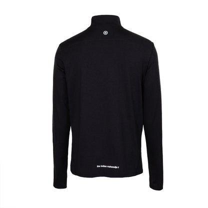Indian Maharadja Men Half Zip Longsleeve Black