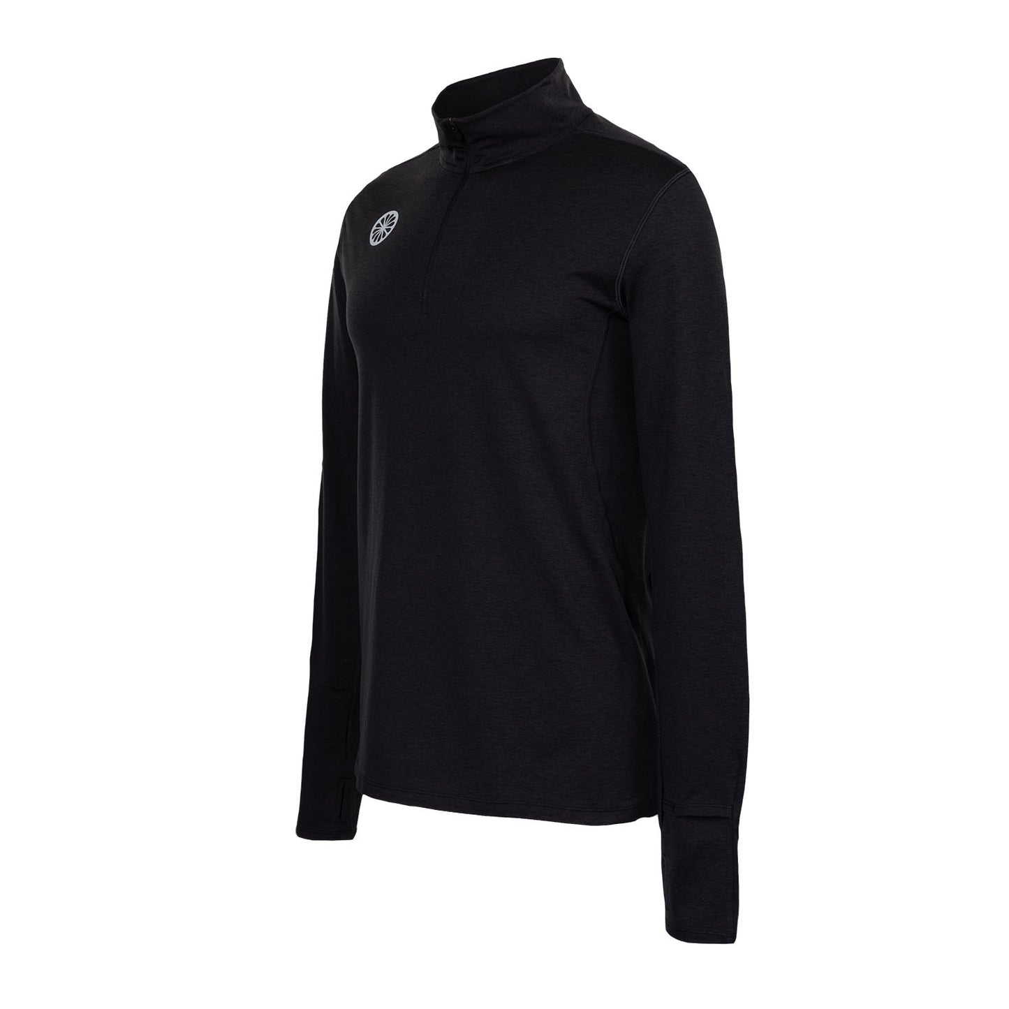 Indian Maharadja Men Half Zip Longsleeve Black