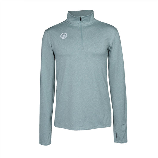 Indian Maharadja Men Half Zip Longsleeve Light Sage