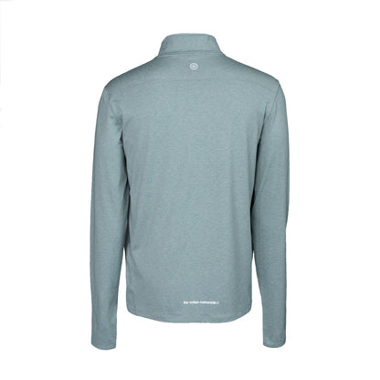 Indian Maharadja Men Half Zip Longsleeve Light Sage