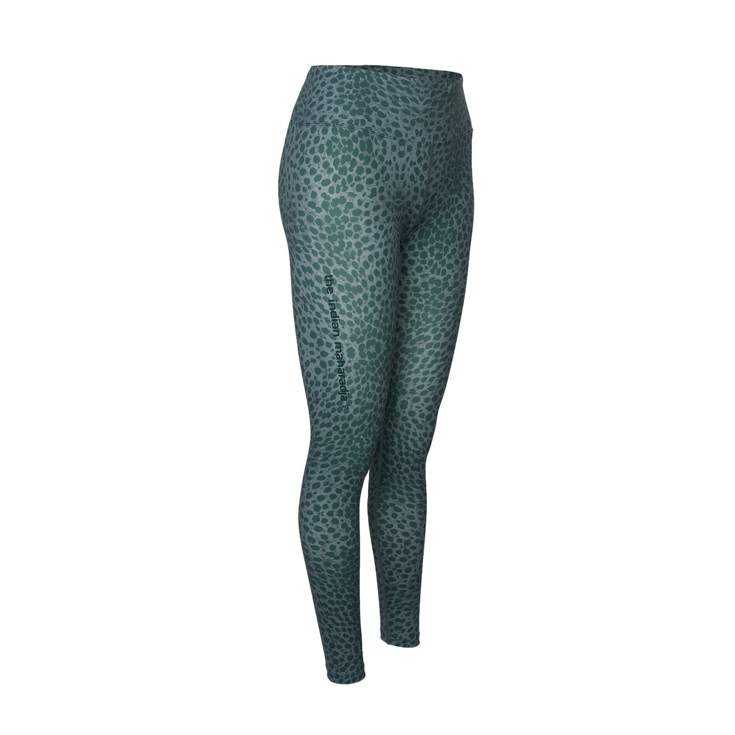 Indian Maharadja Women Leopard Tight Duck Green