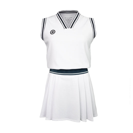 Indian Maharadja Pique 2 Piece Dress White