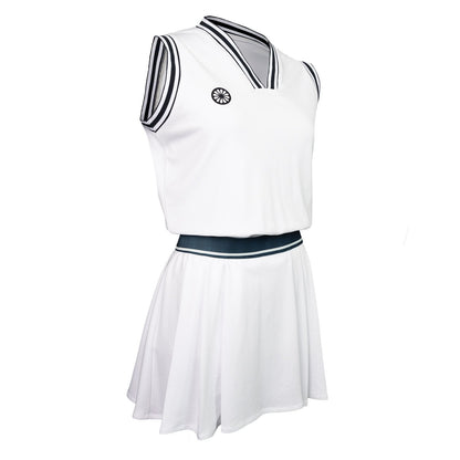 Indian Maharadja Pique 2 Piece Dress White