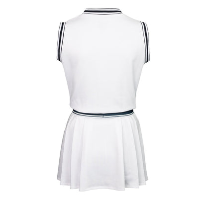 Indian Maharadja Pique 2 Piece Dress White