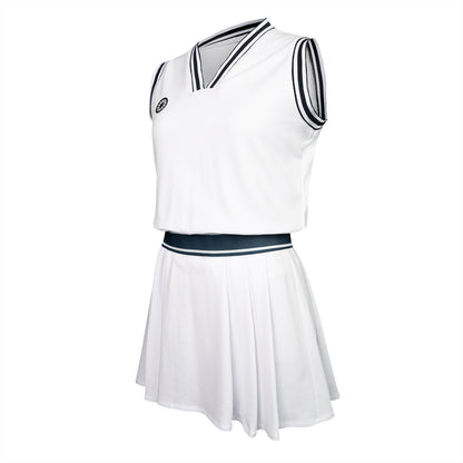 Indian Maharadja Pique 2 Piece Dress White