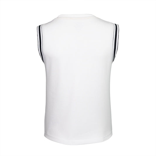 Indian Maharadja Sleeveless Pique Top Women White