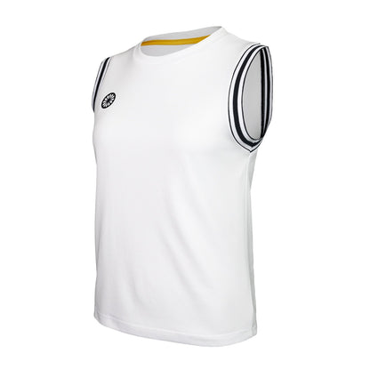 Indian Maharadja Sleeveless Pique Top Women White