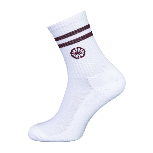 Indian Maharadja Striped Crew Sock Dark Berry