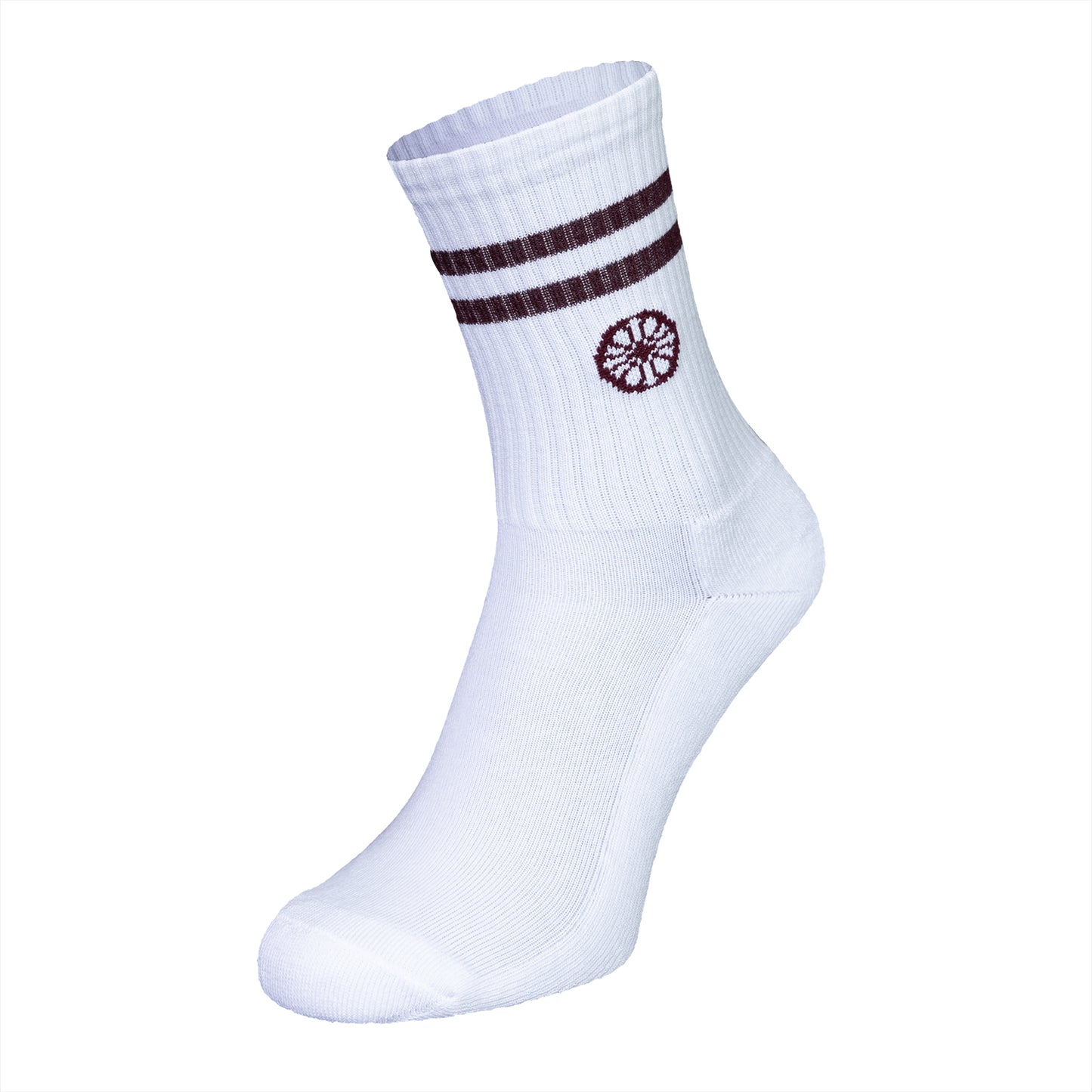 Indian Maharadja Striped Crew Sock Dark Berry