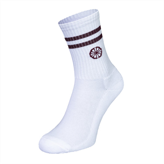Indian Maharadja Striped Crew Sock Dark Berry
