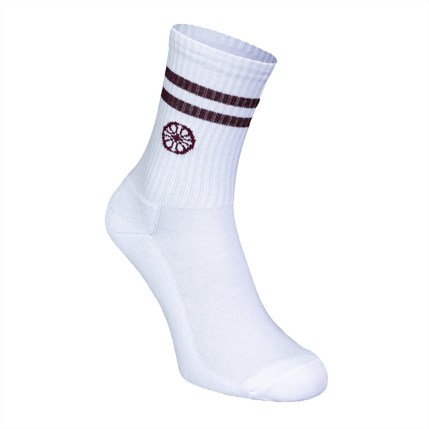 Indian Maharadja Striped Crew Sock Dark Berry