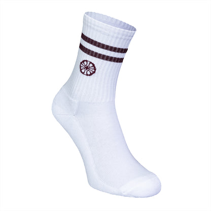 Indian Maharadja Striped Crew Sock Dark Berry
