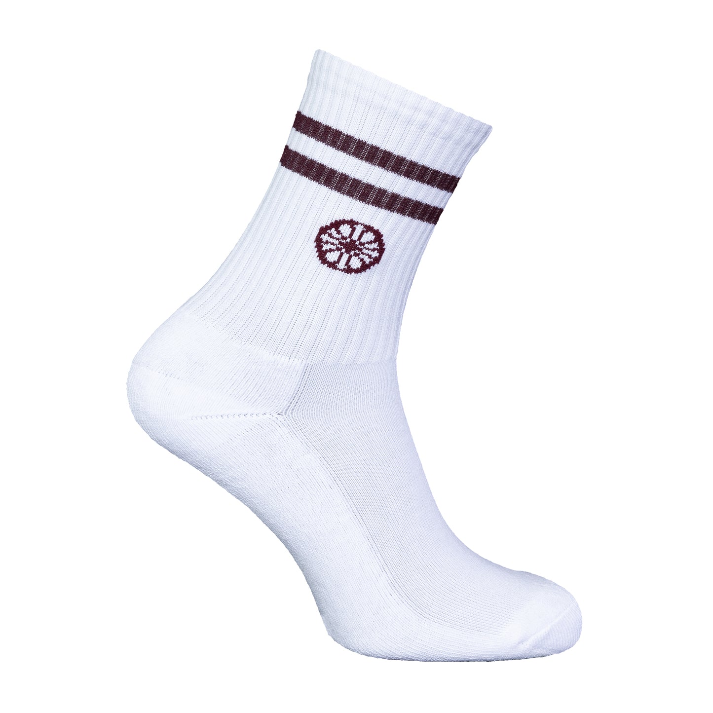 Indian Maharadja Striped Crew Sock Dark Berry