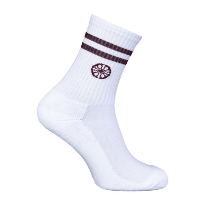 Indian Maharadja Striped Crew Sock Dark Berry