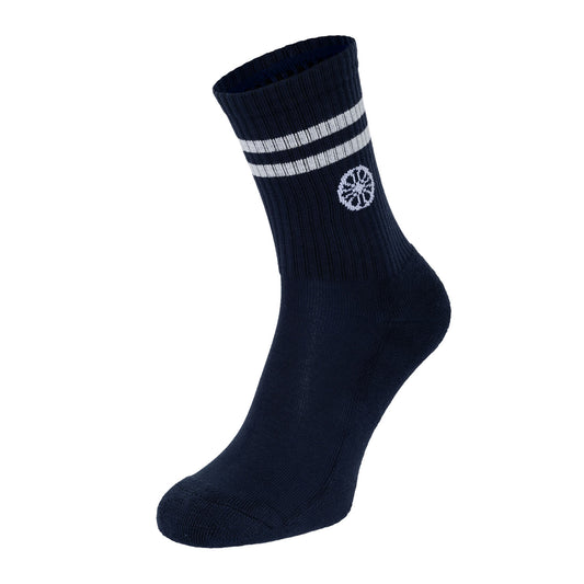 Indian Maharadja Striped Crew Sock Night Blue