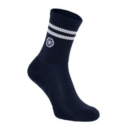 Indian Maharadja Striped Crew Sock Night Blue