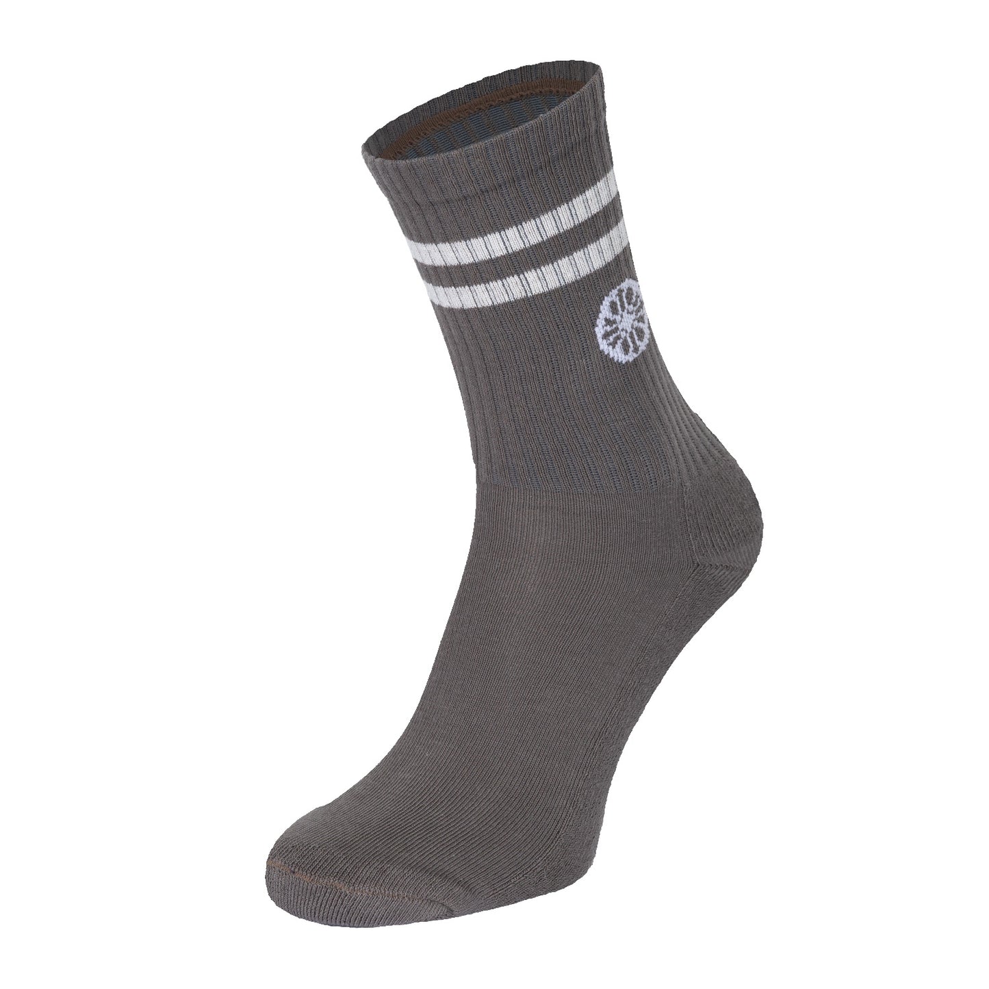 Indian Maharadja Striped Crew Sock Walnut