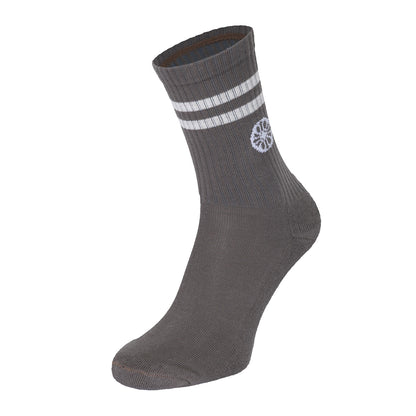 Indian Maharadja Striped Crew Sock Walnut