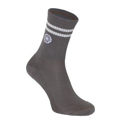 Indian Maharadja Striped Crew Sock Walnut