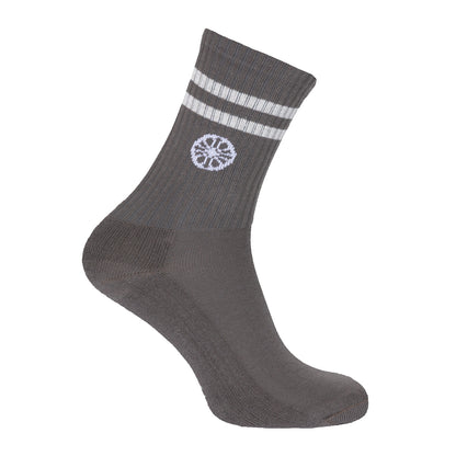 Indian Maharadja Striped Crew Sock Walnut
