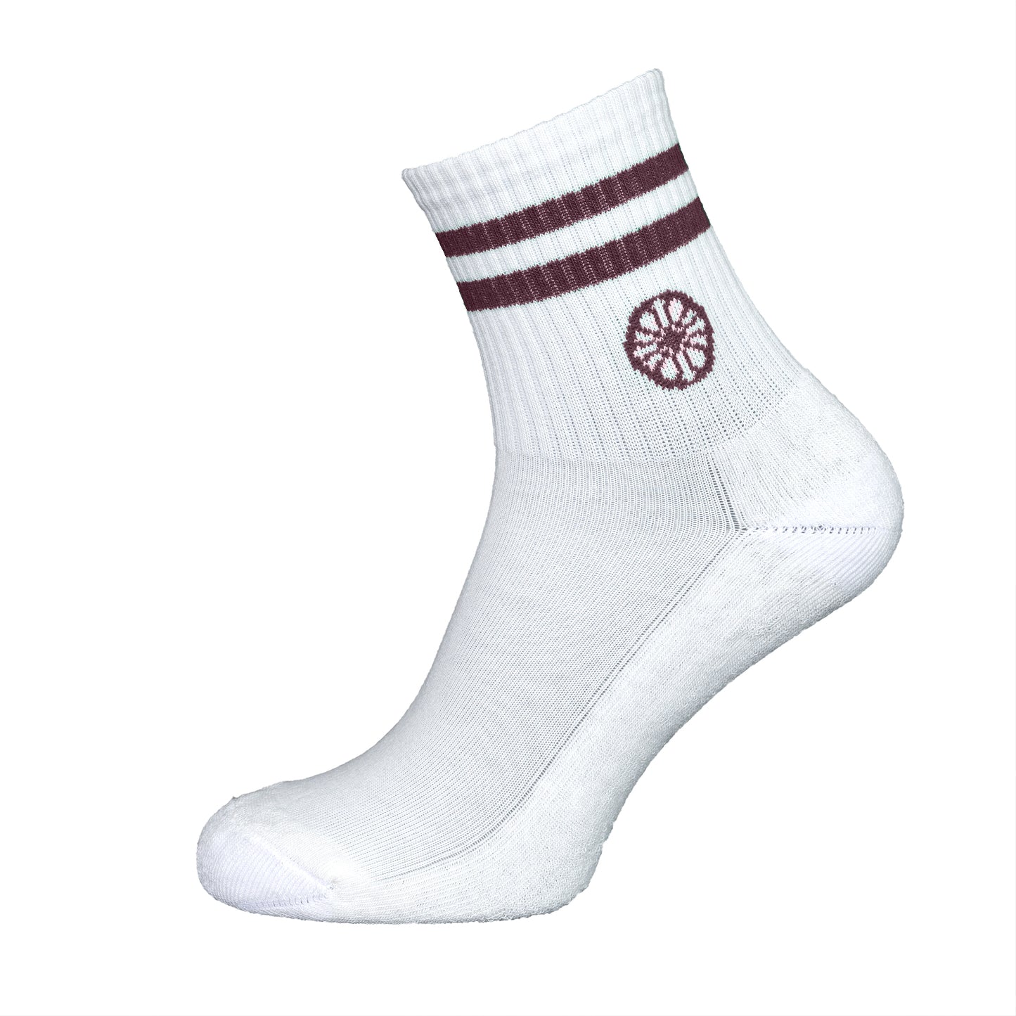 Indian Maharadja Striped Short Sock Dark Berry