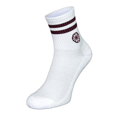 Indian Maharadja Striped Short Sock Dark Berry