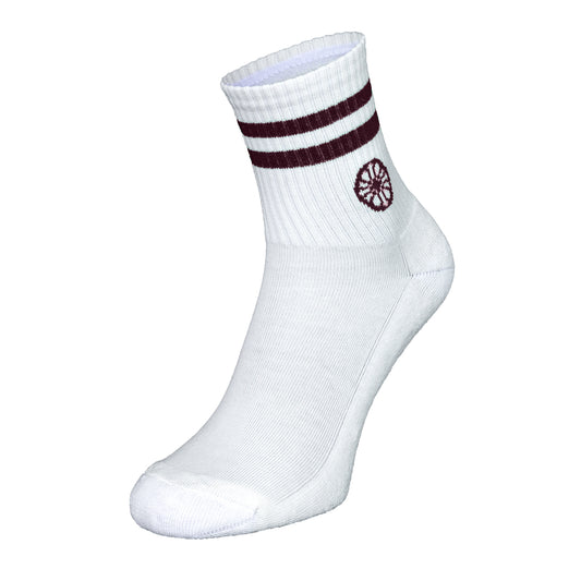 Indian Maharadja Striped Short Sock Dark Berry