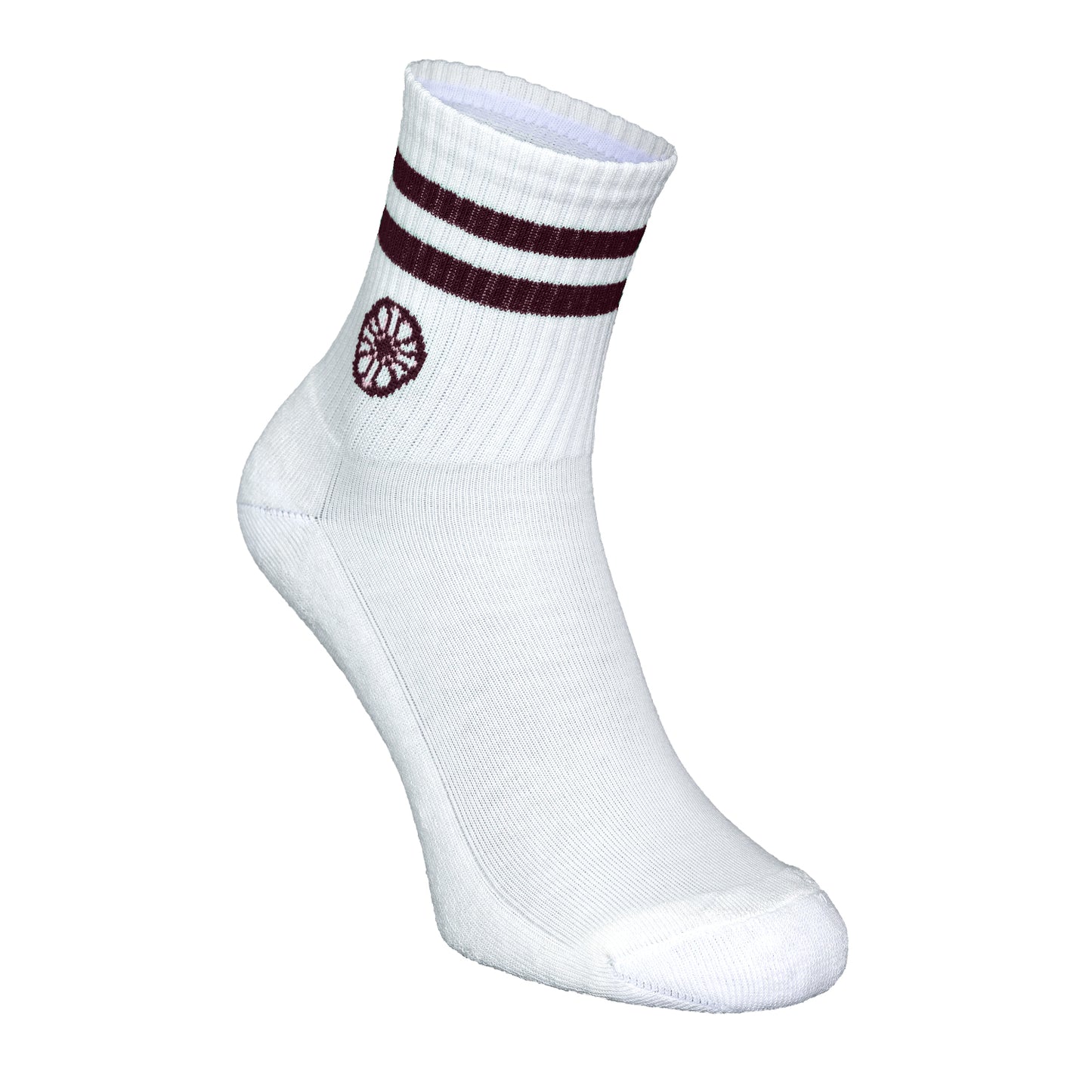 Indian Maharadja Striped Short Sock Dark Berry