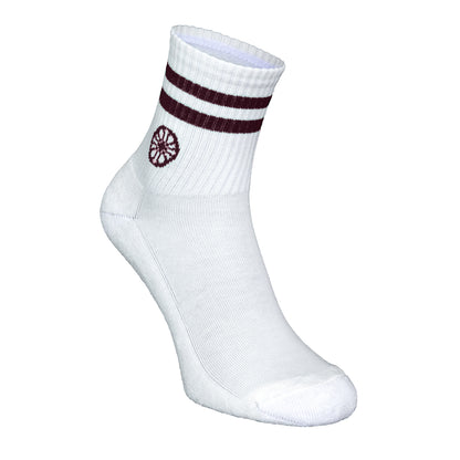 Indian Maharadja Striped Short Sock Dark Berry