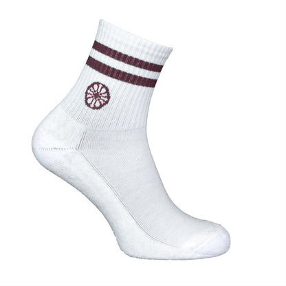Indian Maharadja Striped Short Sock Dark Berry