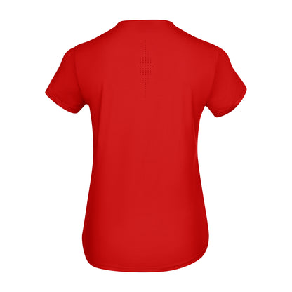 Indian Maharadja Women Breeze Round Neck Tee Salsa Red