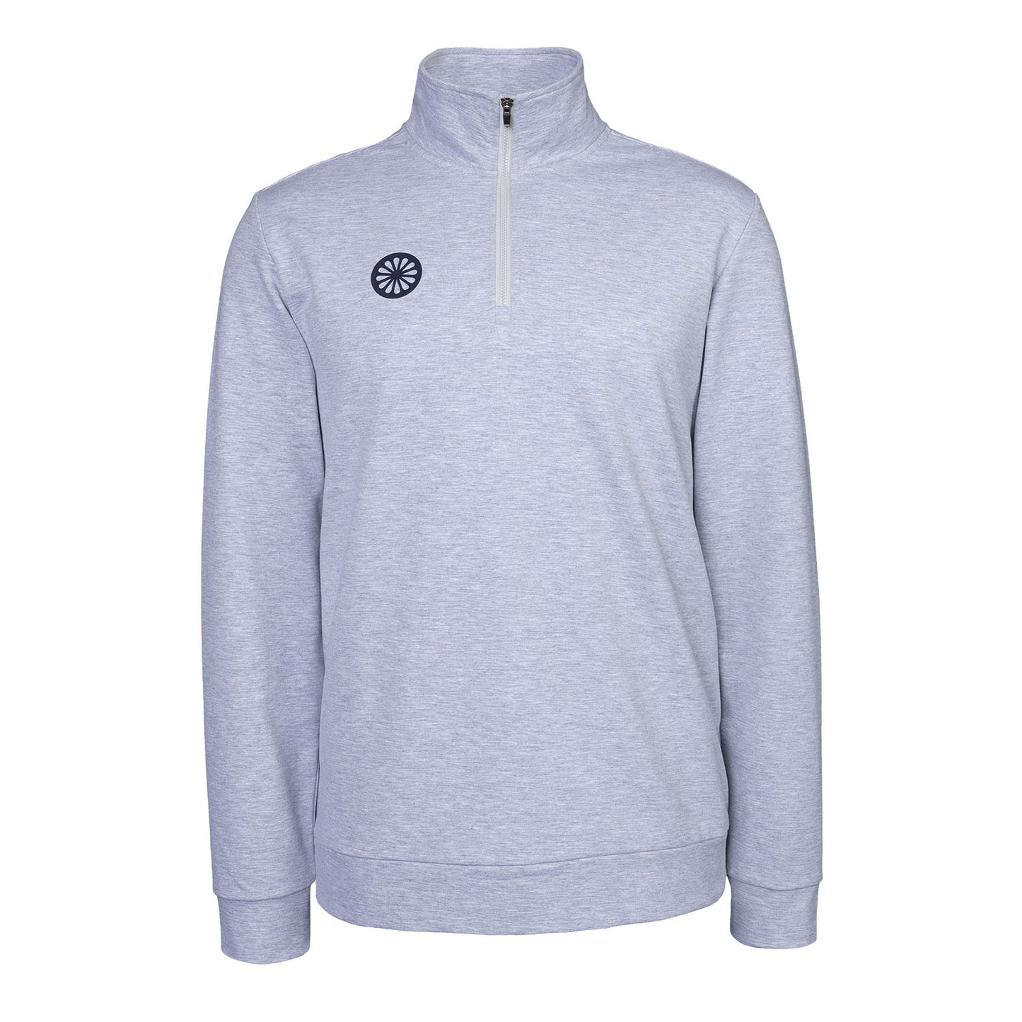 Indian Maharadja Men Half Zip Sweater Grey Melange