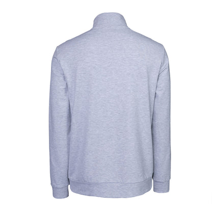 Indian Maharadja Men Half Zip Sweater Grey Melange