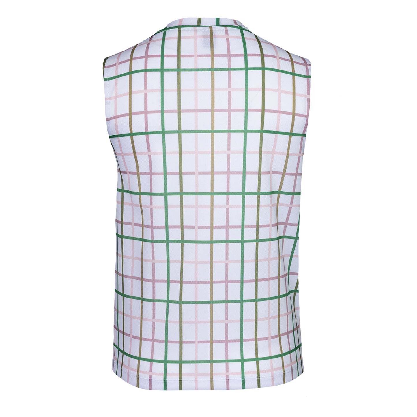 Indian Maharadja Women Checked Pique Sleeveless Top
