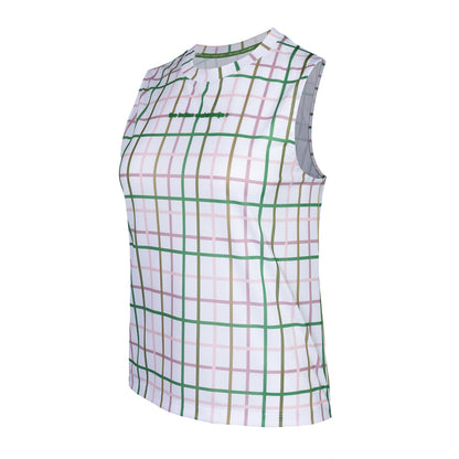 Indian Maharadja Women Checked Pique Sleeveless Top