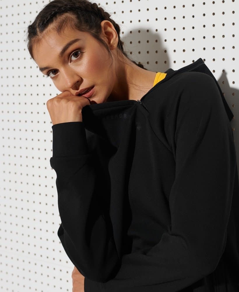 Superdry Sport Training Half Zip Overhead Black