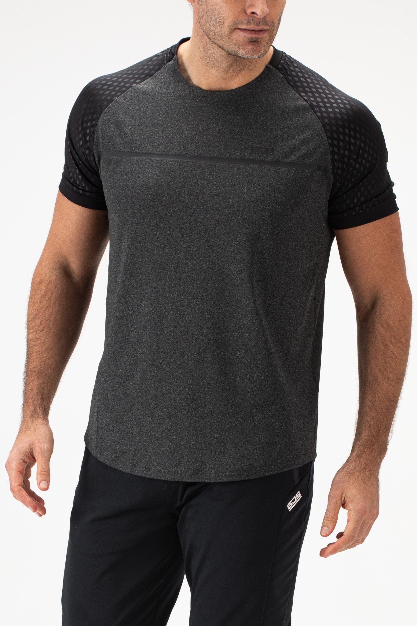 Sjeng Upwood Tee Ebony Melange