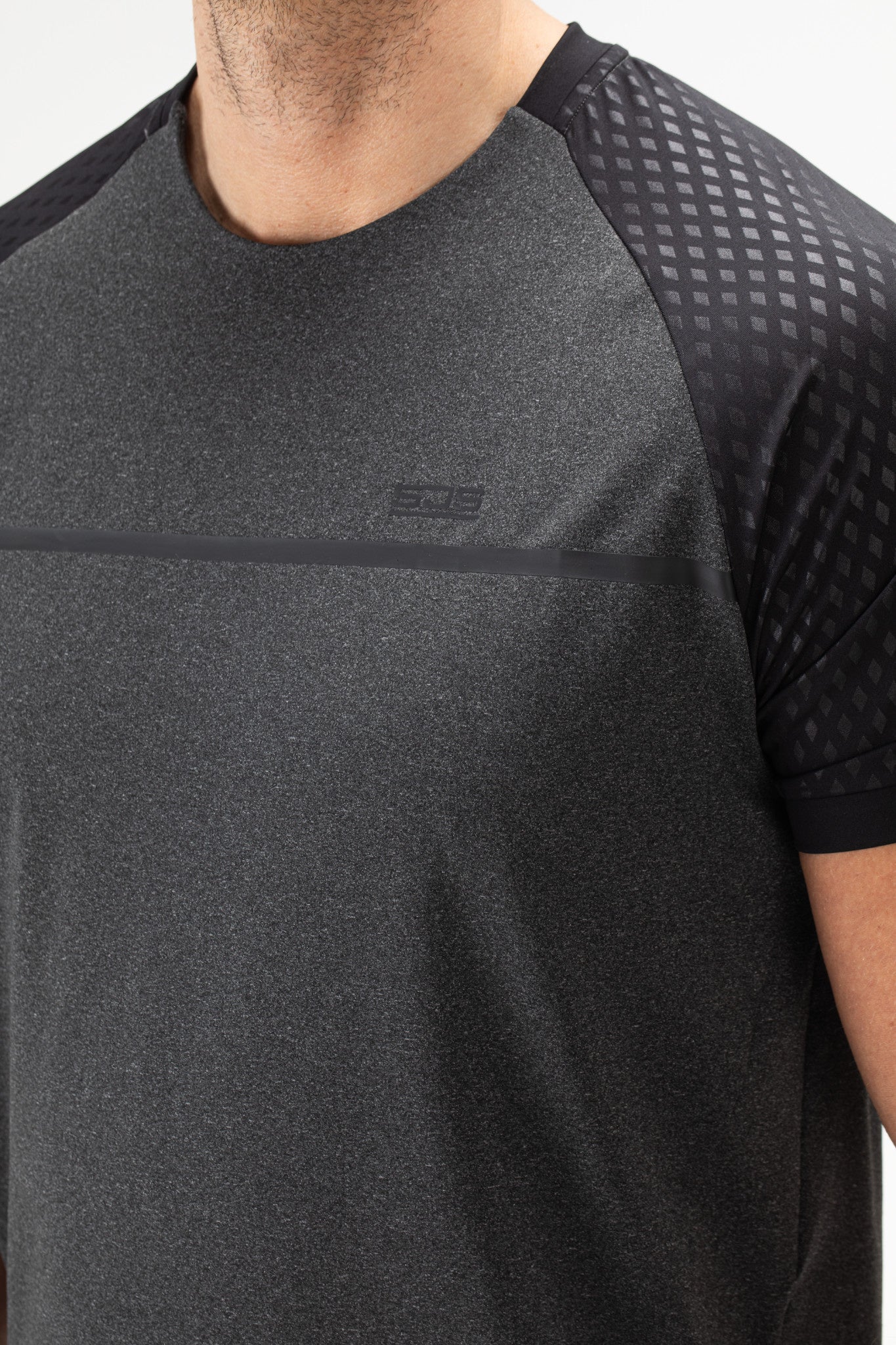 Sjeng Upwood Tee Ebony Melange