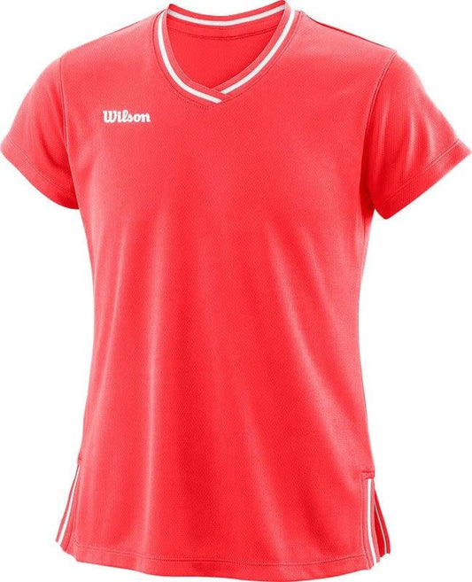 Wilson Team II V-Neck Meisjes Coral